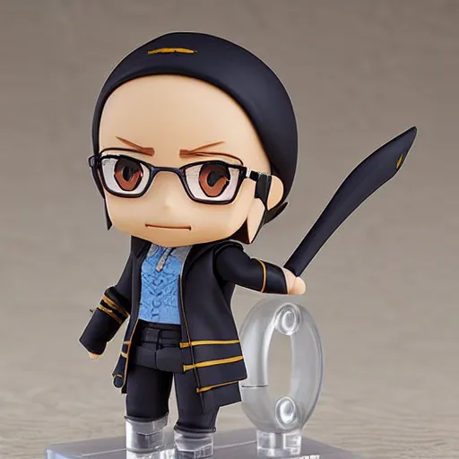 Prompt: face detailing wizard in the style of matte painting nendoroid and chibi, eyes in the style of nendoroid, middle close up, Julian ope-n 9