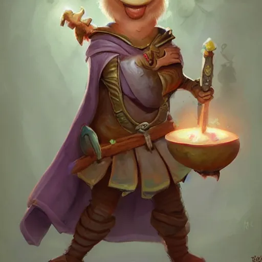 Prompt: cute little anthropomorphic eggplant, wielding a magic staff, tiny, small, short, wizard robe, cute and adorable, pretty, beautiful, dnd character art portrait, matte fantasy painting, deviantart artstation, by jason felix by steve argyle by tyler jacobson by peter mohrbacher, cinema