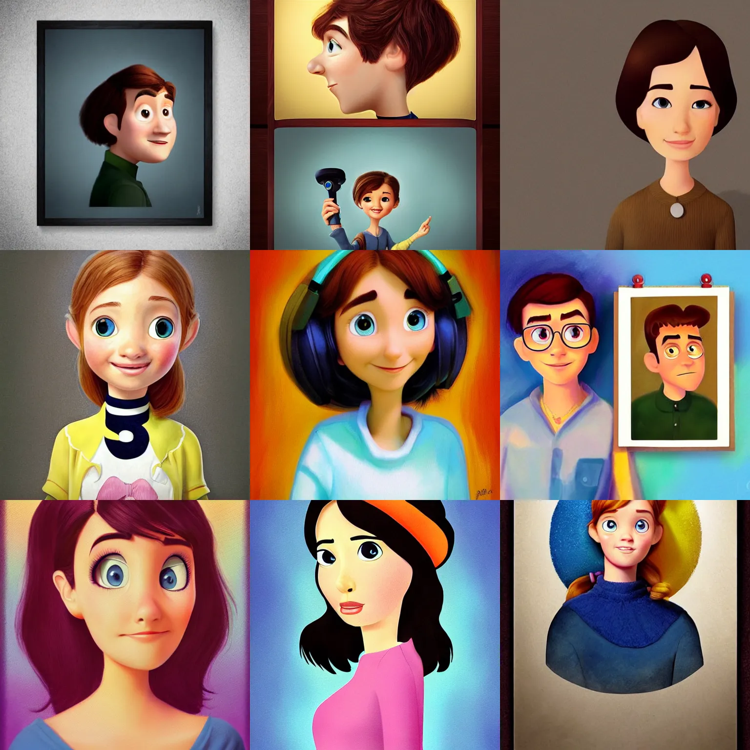 Prompt: beautiful portrait in the style of pixar