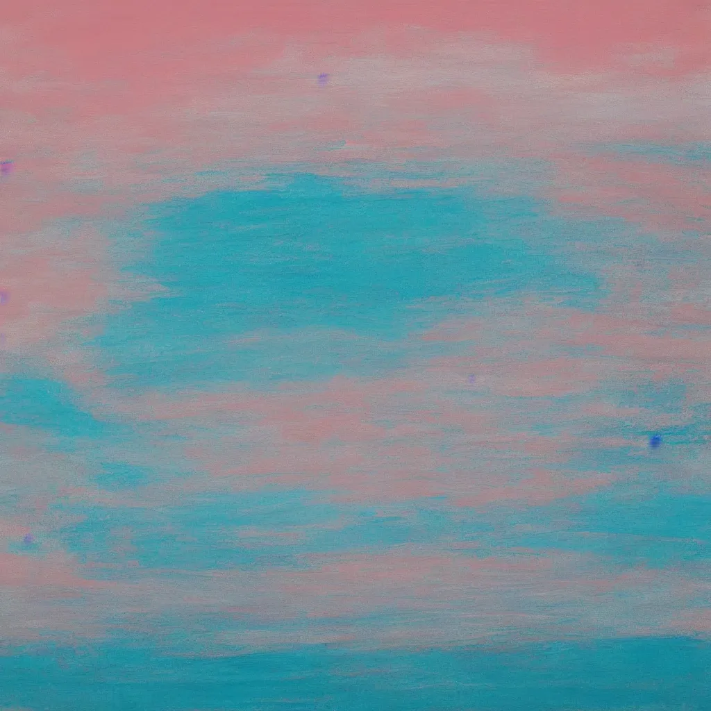 Prompt: minimalist painting in neutral tones of ocean waves, water, with colors turquoise, pink, grey, gold