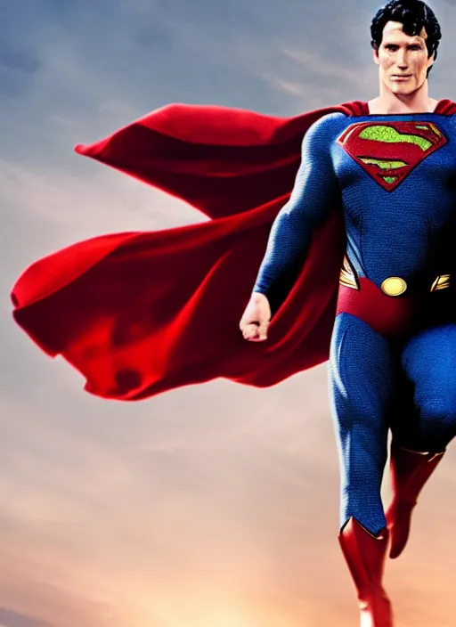 Image similar to film still of Todd Howard as Superman in Superman, 4k