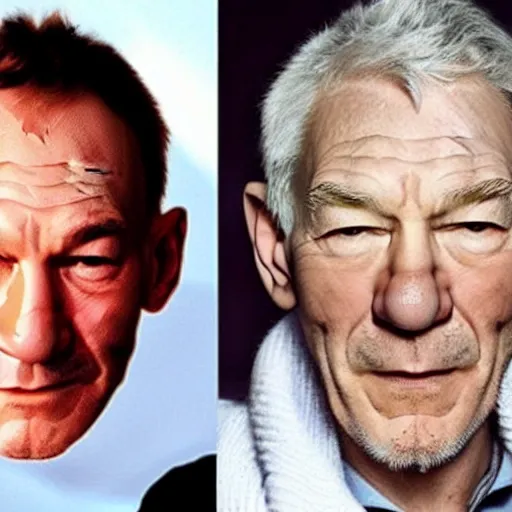 Image similar to patrick stewart mixed with ian mckellen