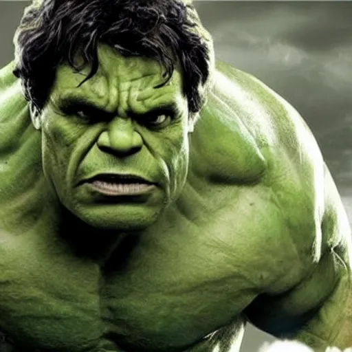 Prompt: mark ruffalo as the hulk asking for a refund