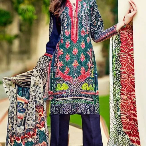 Image similar to pakistani lawn print design