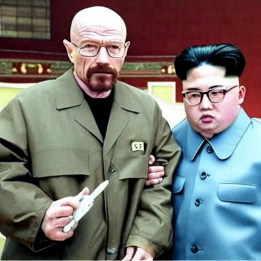 Prompt: Walter White from Breaking Bad selling meth to Kim Jong Un