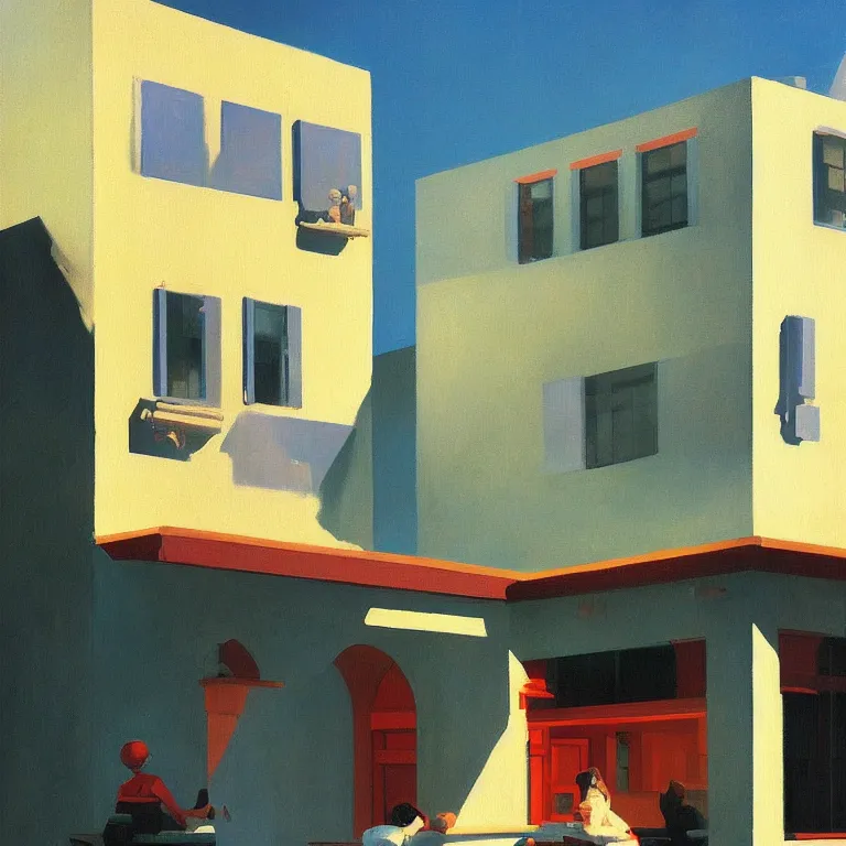 Image similar to another world game, , painted by Edward Hopper, painted by James Gilleard, airbrush