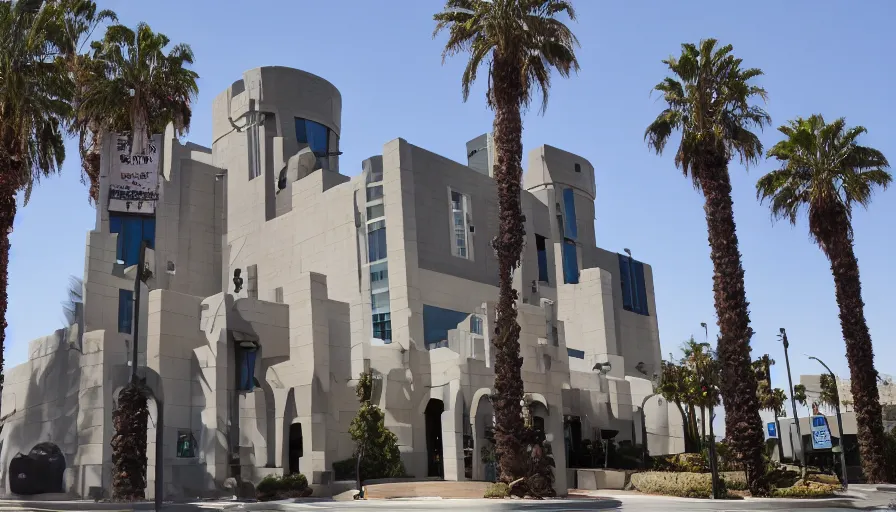 Prompt: NRG Gaming Castle exterior, Los Angeles