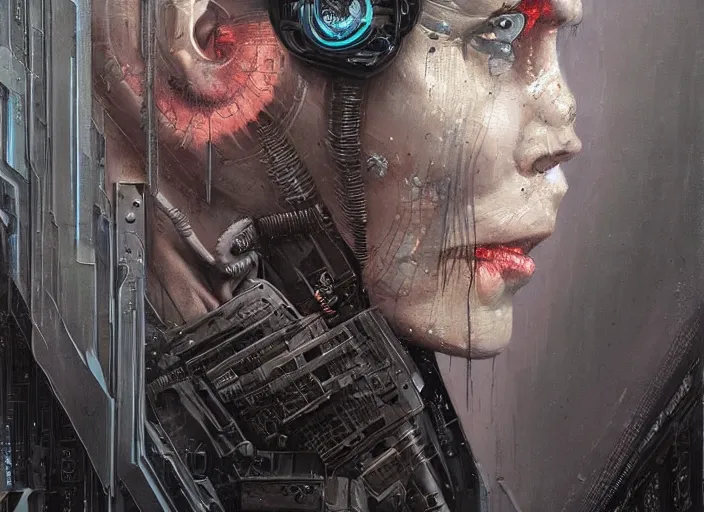 Image similar to highly detailed concept art of neuromancer characters, dystopian post - apocalyptic retrofuturistic vibe, an ultrafine detailed painting by art by hans giger and wayne barlowe, trending on deviantart, pop surrealism, whimsical, lowbrow, perfect symmetrical face, sharp focus, octane, masterpiece