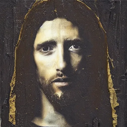 Prompt: jesus in streetwear by nicola samori