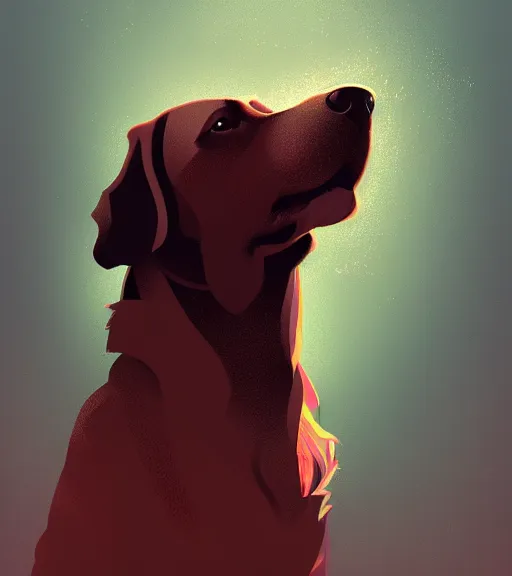 Image similar to the portrait of a dog by petros afshar and james gilleard and alena aenami, 4 k, trending on artstation, wallpaper, dogs