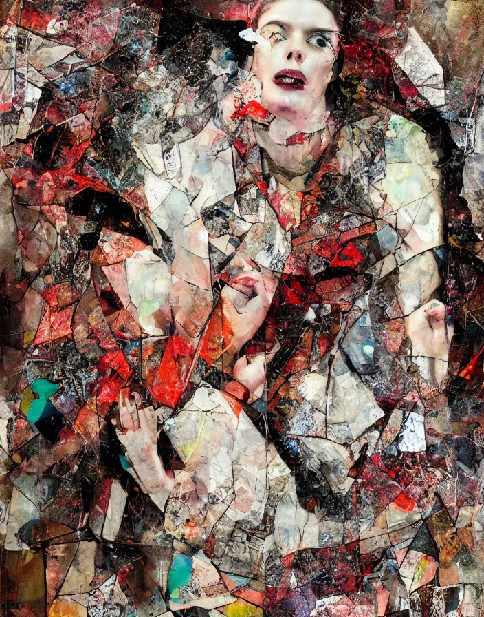 avantgarde female orgasm detailed mixed media collage | Stable ...