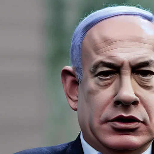 Image similar to bibi netanyahu as a homeless person