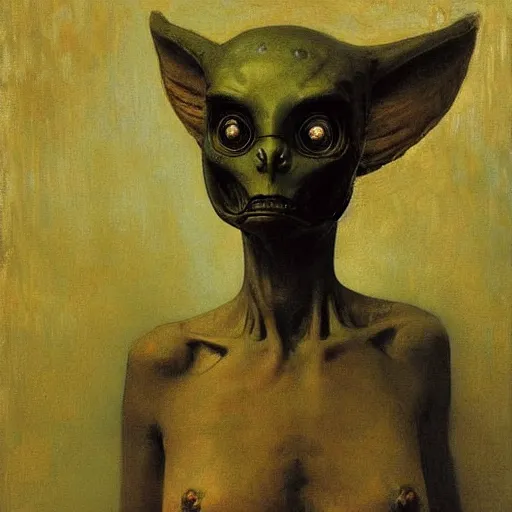 Image similar to alien by ilya repin