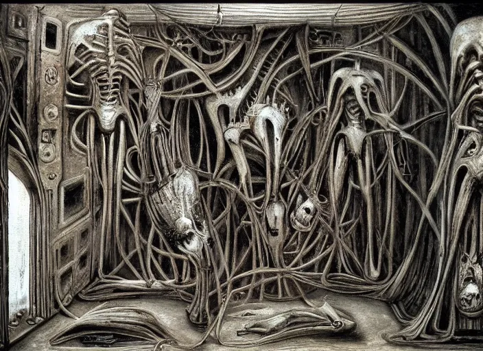 Image similar to a room by h. r. giger