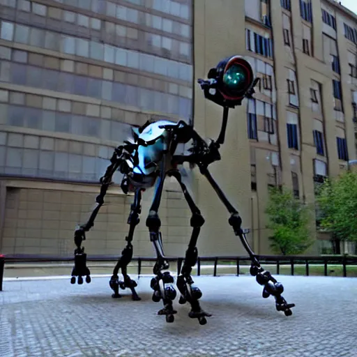 Prompt: a robot from Boston dynamics doing hardcore parkour:: photorealistic:: 4K:: extremely detailed