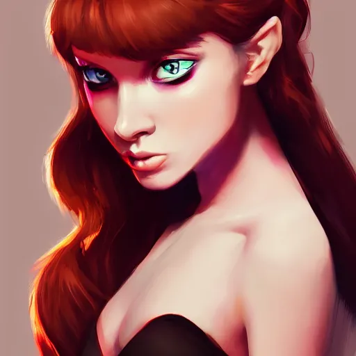 Image similar to gorgeous young woman, trending artstation