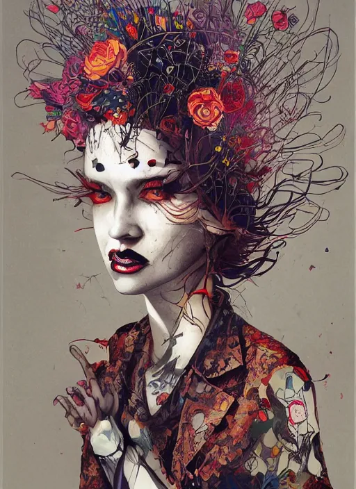 Image similar to a punk rock woman by james jean, brian despain, will murai, linn olofsdotter, sam weber, jinyoung shin, joy ang, andrey gordeev, mark verhaagen, paul davey, craig mullins, shane prigmore, ryohei hase, andrew wyeth, szukalski