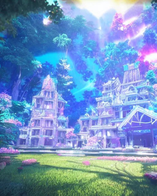 The Crystal Castle from Geomorphia. Roughly 3 hours using colored