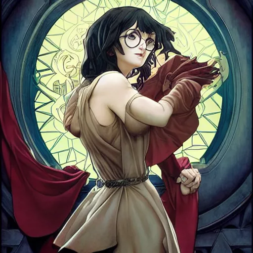 Prompt: harry potter perfect coloring, low saturation, epic composition, masterpiece, bold complimentary colors. stunning masterfully illustrated by artgerm, range murata, alphonse mucha, katsuhiro otomo