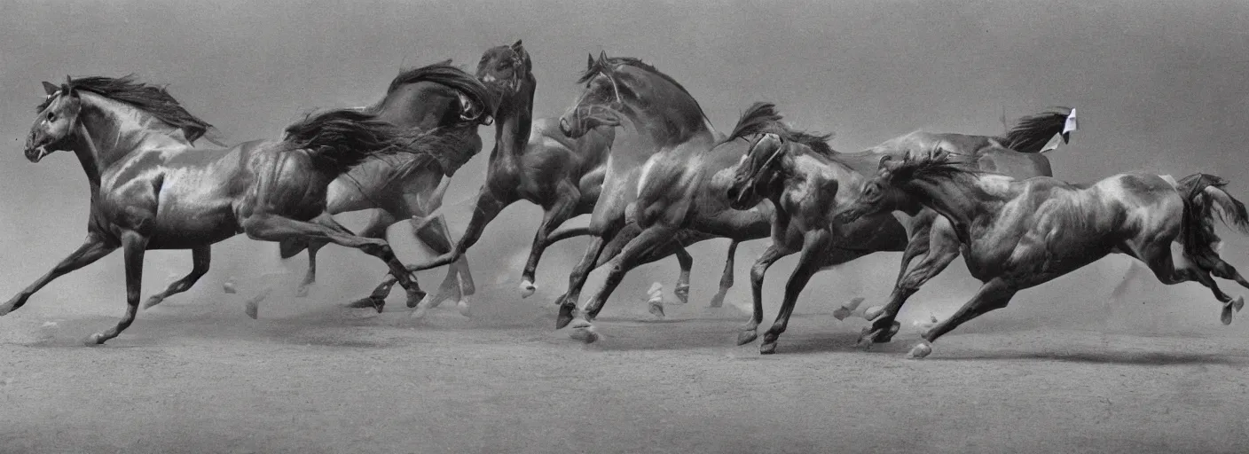 Image similar to horse running by muybridge, chronophotography