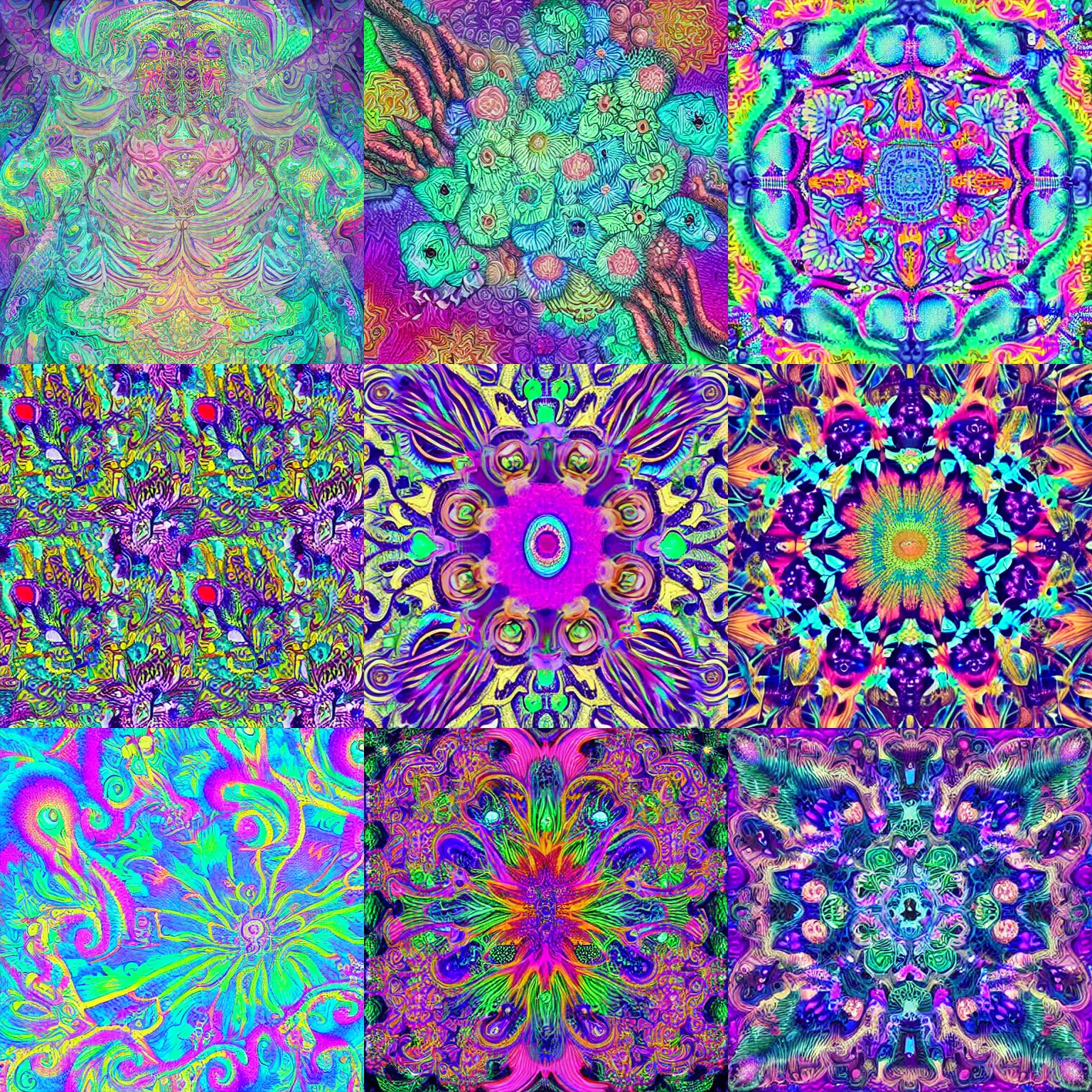 Prompt: very weird but beautiful and inhumanly intricate ultra high resolution ultra detailed psychedelic digital pixel art, trending on artstation. beautiful muted pastel colors, light and shadow, flowery patterns of different sizes. don't remember what i was on when i made this