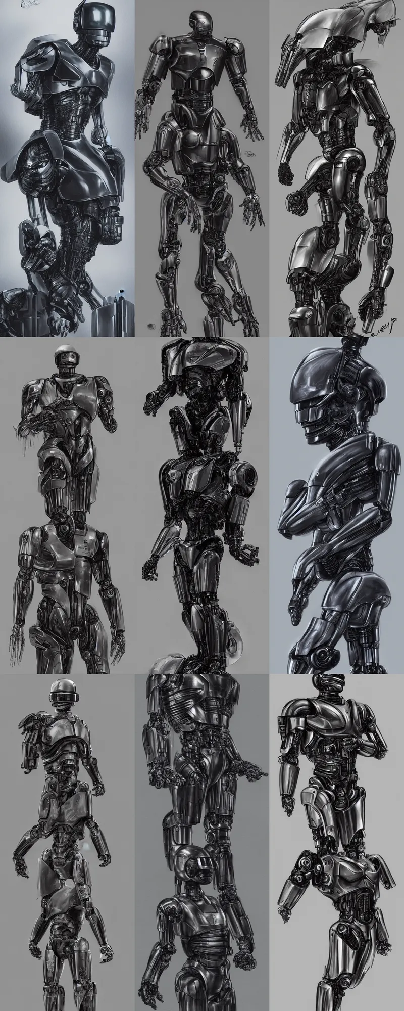 Prompt: Robocop concept art by H.R. Giger, trending on Artstation, cinematic, 4K