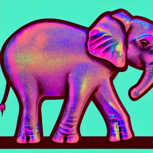 Image similar to a holographic elephant in the style of max loeffler