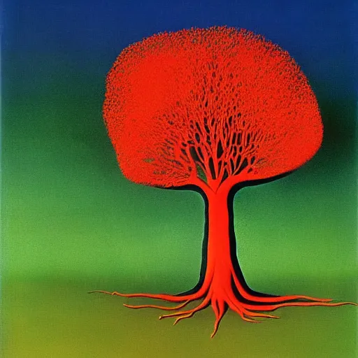 Image similar to a fluo tree by salvador dali