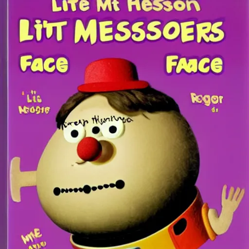 Prompt: little mr toilet face by roger hargreaves and jim henson