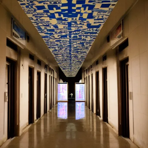 Image similar to Hallway leading to the QR code of Nativity. Scanning it led to the Singularity. Wikimedia Commons