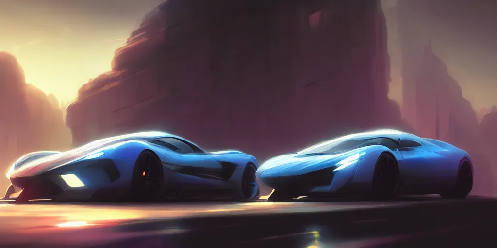 Image similar to Super car, concept art, low angle, high detail, warm lighting, volumetric, godrays, vivid, beautiful, trending on artstation, by Jordan grimmer, art greg rutkowski