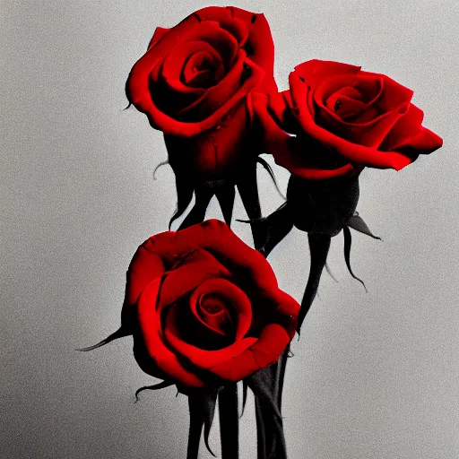 Image similar to album cover of a indie pop band, red rose, album cover art