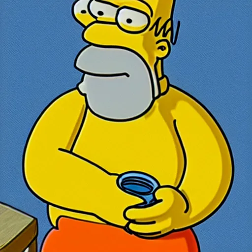 Prompt: photo of Homer Simpson in real life