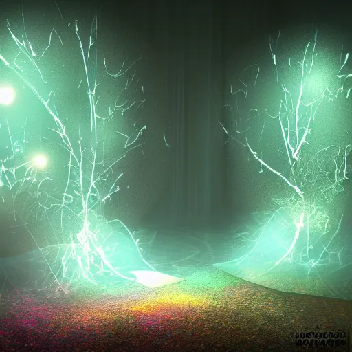 Image similar to psychonautistic dreamer, digital art, award winning, volumetric lighting