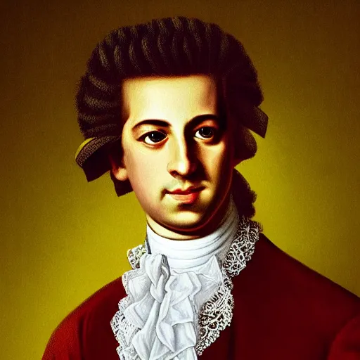 Image similar to charlie puth as wolfgang amadeus mozart portrait