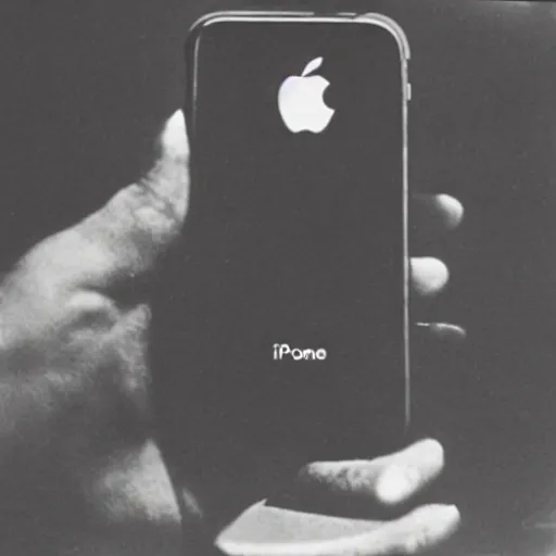 Image similar to an early 1900s photo of an iphone