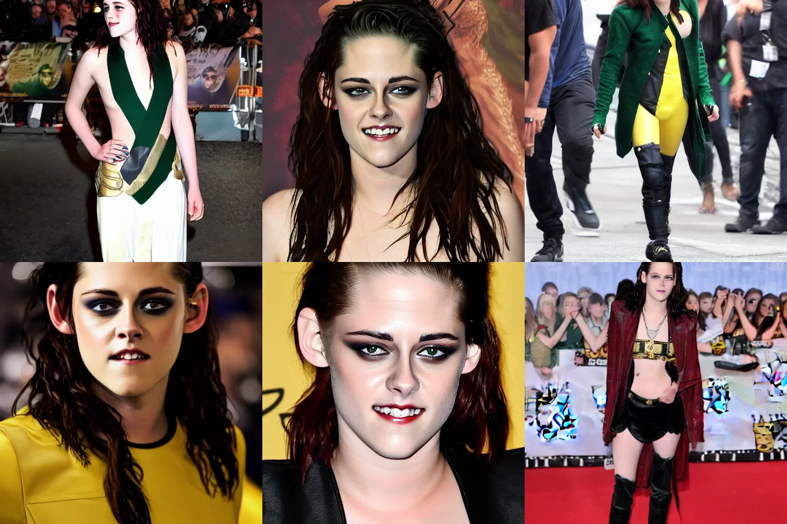 Prompt: smiling kristen Stewart dressed as Loki