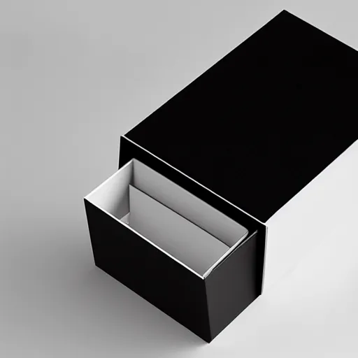 Image similar to box design modern black and white color scheme, zeff style