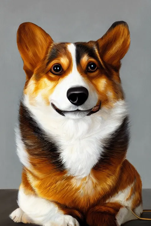 Prompt: a lamp in the style of a corgi oil on canvas, intricate, portrait, 8k highly professionally detailed, HDR, CGsociety