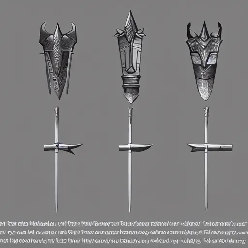 Prompt: knight swords concept