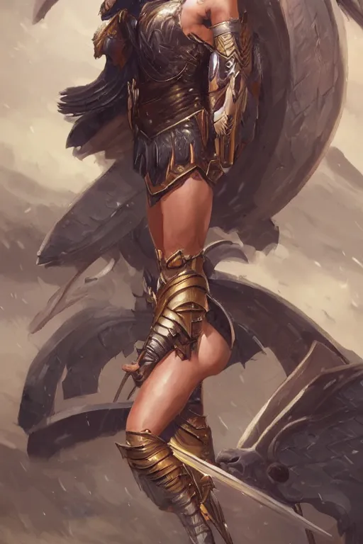 Image similar to amazon valkyrie athena, d & d, fantasy, portrait, highly detailed, headshot, digital painting, trending on artstation, concept art, sharp focus, illustration, art by artgerm and greg rutkowski and magali villeneuve