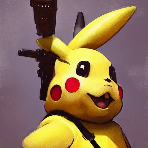 Prompt: greg manchess portrait painting of partially armored pikachu as overwatch character, medium shot, asymmetrical, profile picture, organic painting, sunny day, matte painting, bold shapes, hard edges, street art, trending on artstation, by huang guangjian, gil elvgren, ruan jia, greg rutkowski, gaston bussiere