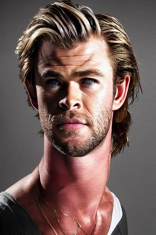 Prompt: 📷 chris hemsworth is leg ham, made of food, head portrait, dynamic lighting, 4 k