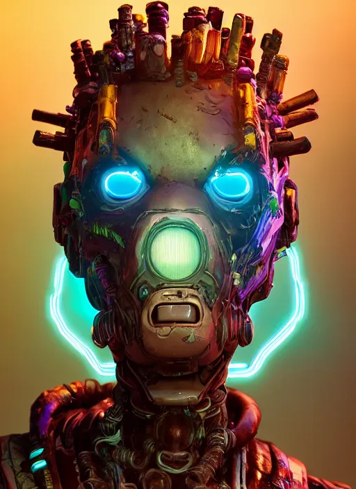 Image similar to glowwave portrait of biopunk biome from borderlands 3, au naturel, hyper detailed, digital art, trending in artstation, cinematic lighting, studio quality, smooth render, unreal engine 5 rendered, octane rendered, art style by klimt and nixeu and ian sprigger and wlop and krenz cushart.