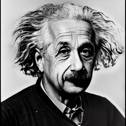 Image similar to Albert Einstein, shot by Robert Mapplethorpe