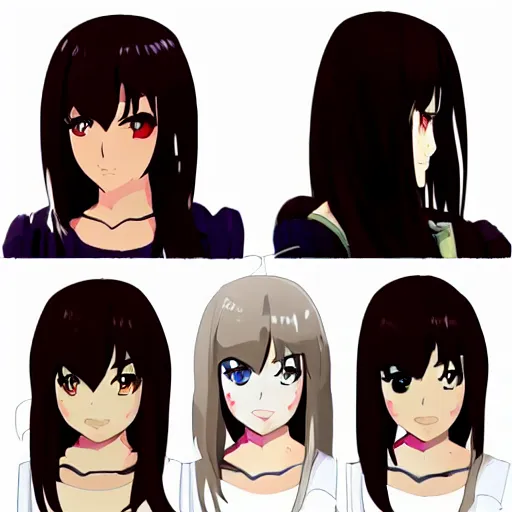 Image similar to 3 d model of anime girl, cel shading, toon shading, cel - shading