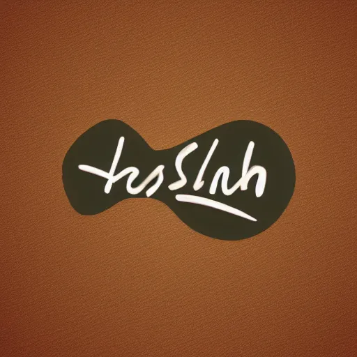 Prompt: logo for an artist nebsh, signature