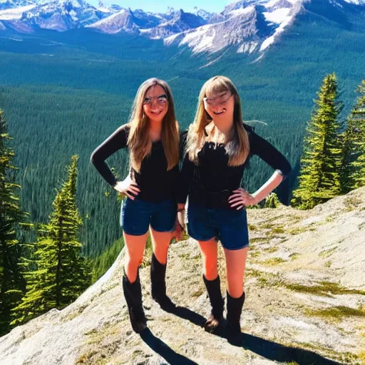 Image similar to pretty canadian girls standing in the mountains