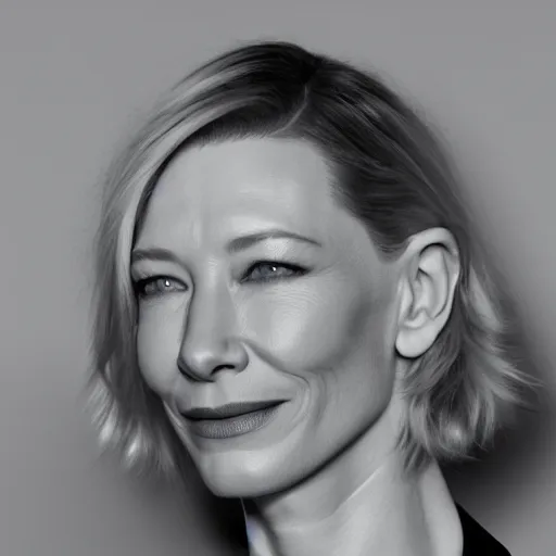 Image similar to an extremely high quality hd xray photo of cate blanchett, clear shapes, 8k, realistic shading, ultra realistic, super realistic