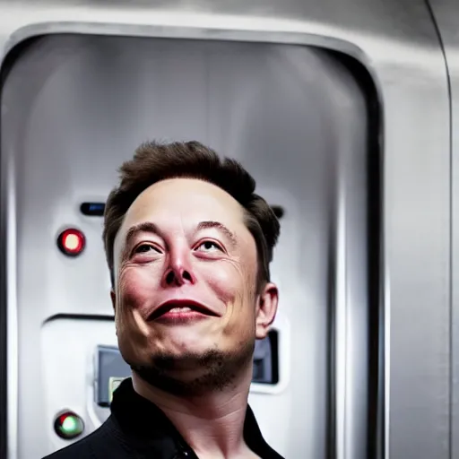 Prompt: Elon Musk inside an elevator